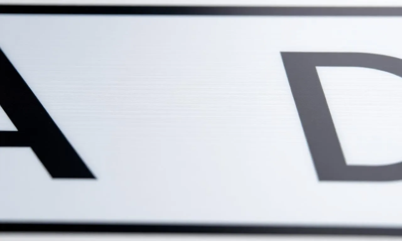 Non-glare ADA sign showing high contrast between characters and background