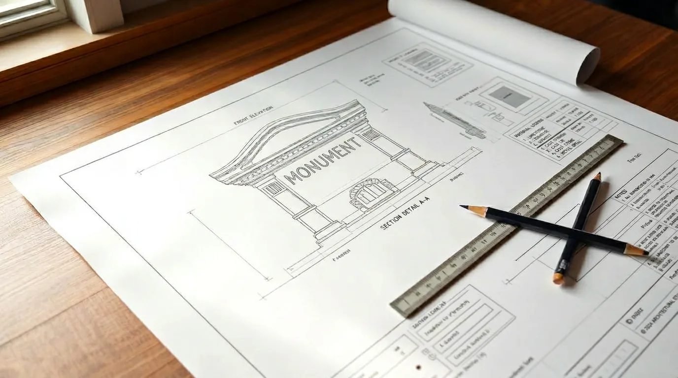 Architectural elevation drawing of a monument sign with dimensions