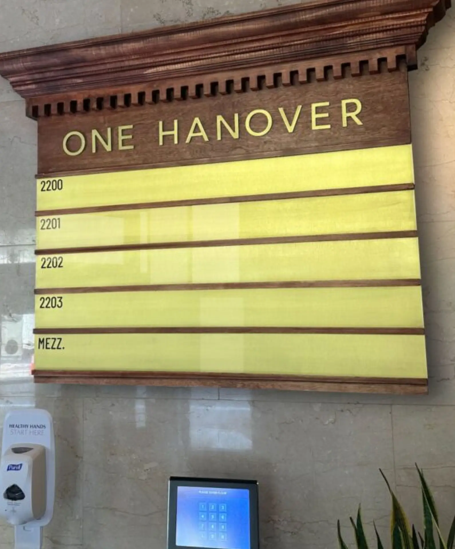 Lobby wayfinding kiosk