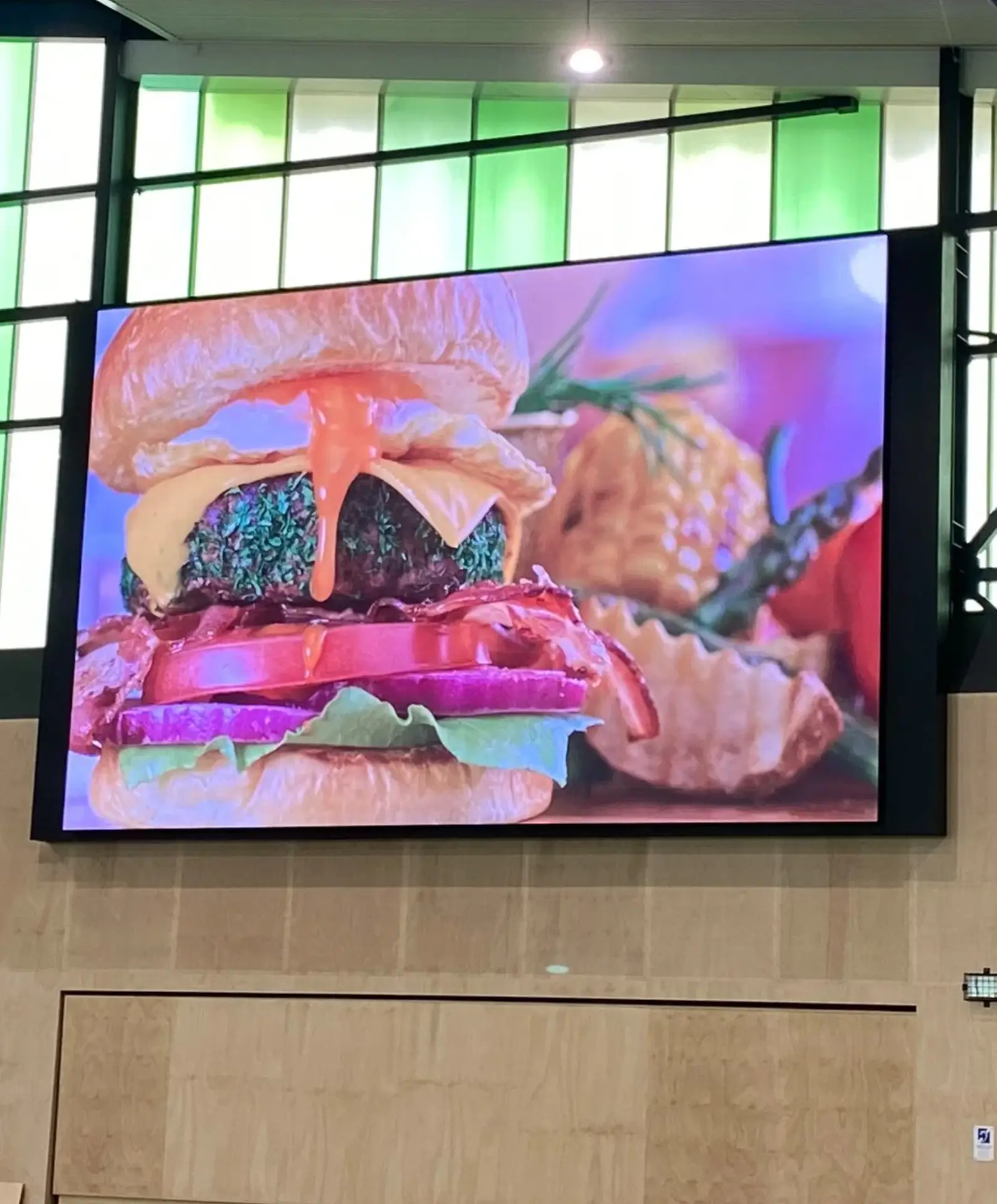 Indoor LED screen wall in lobby