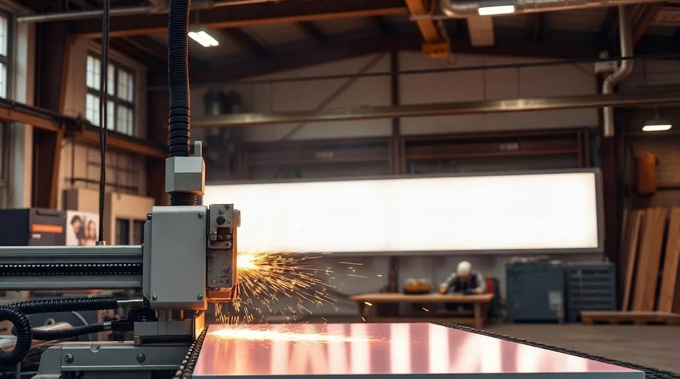 Modern precision manufacturing floor with advanced CNC machinery in operation