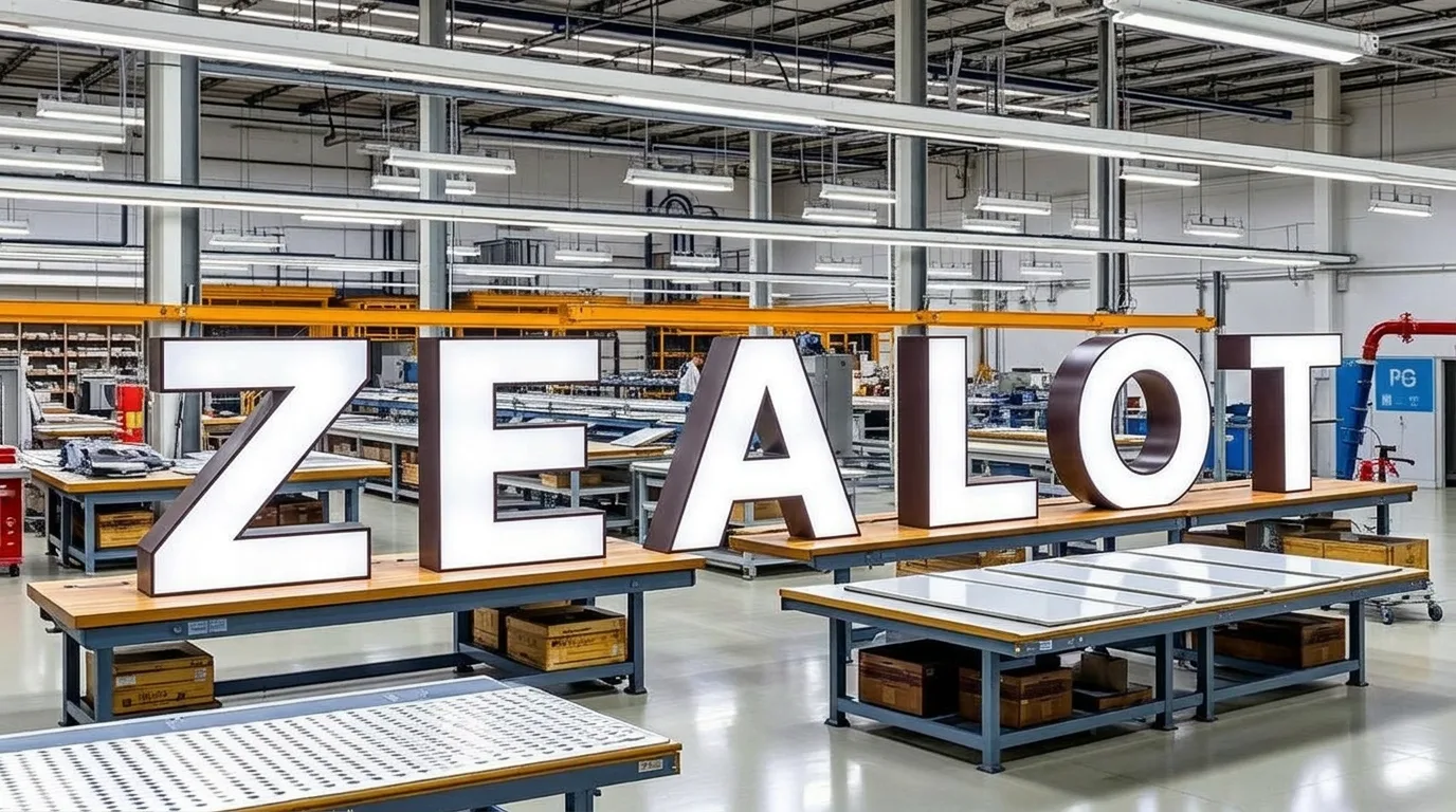 Organized manufacturing facility with modular workflow cells and inventory racks