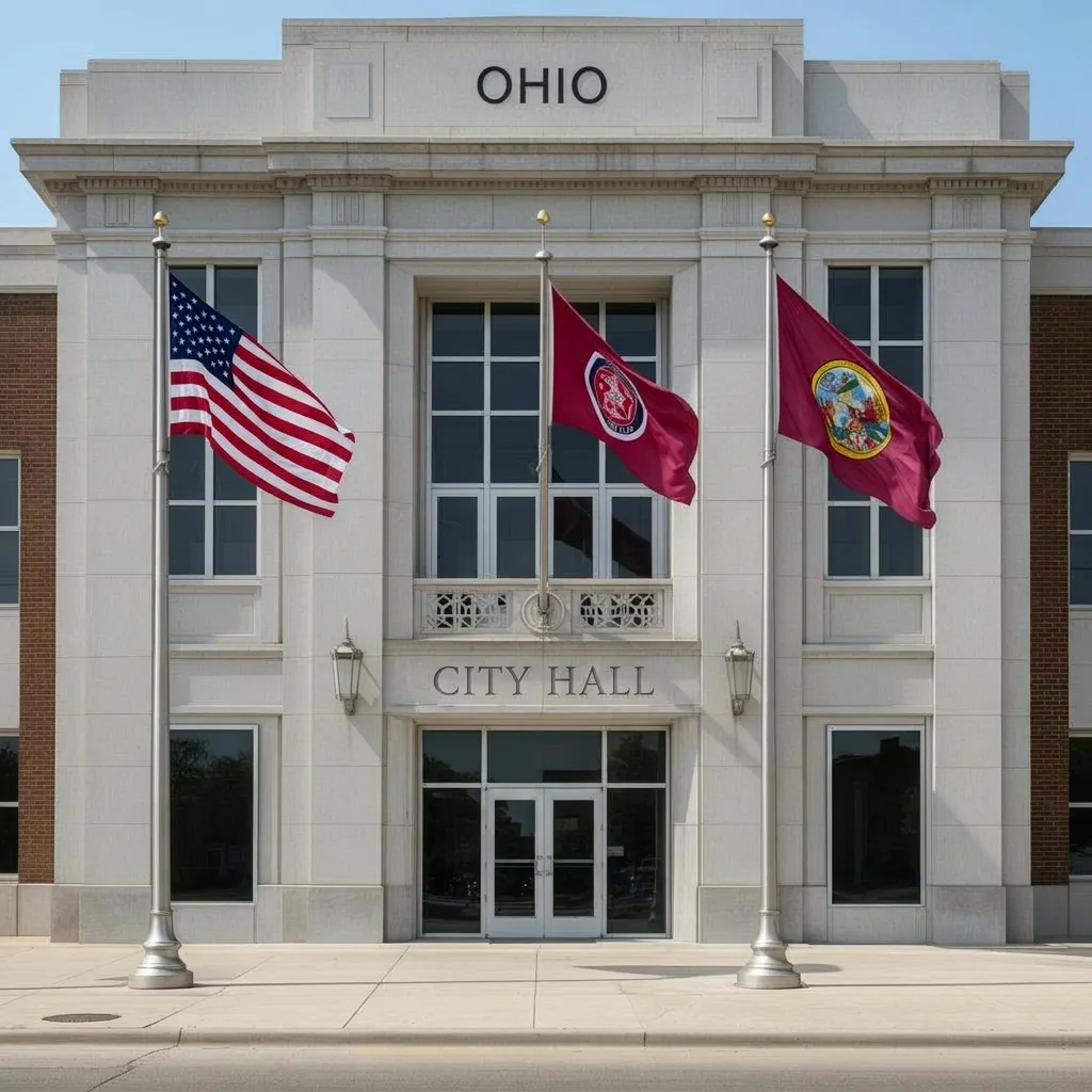 Ohio municipal city hall building, the front door of the permitting process
