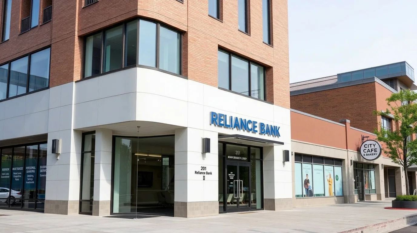 Completed building exterior with cohesive branded signage